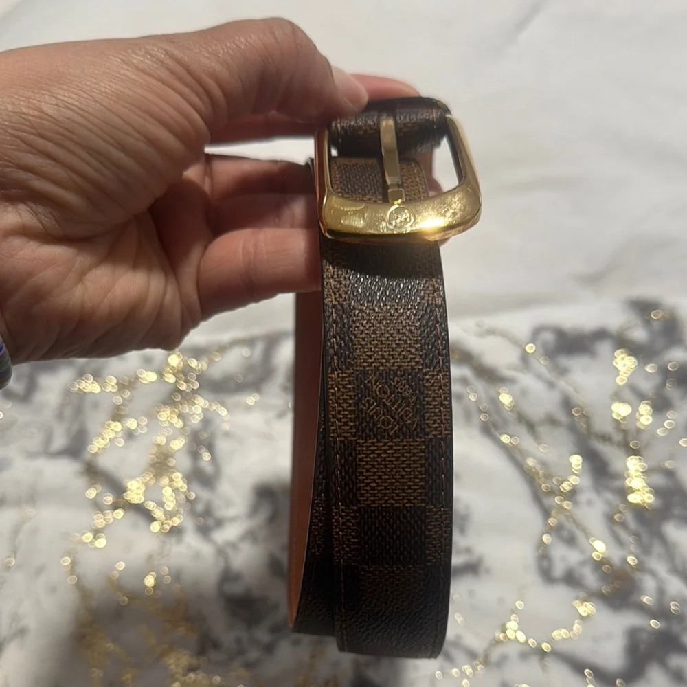 Women’s Brown Checkered Belt - Picture 4 of 6